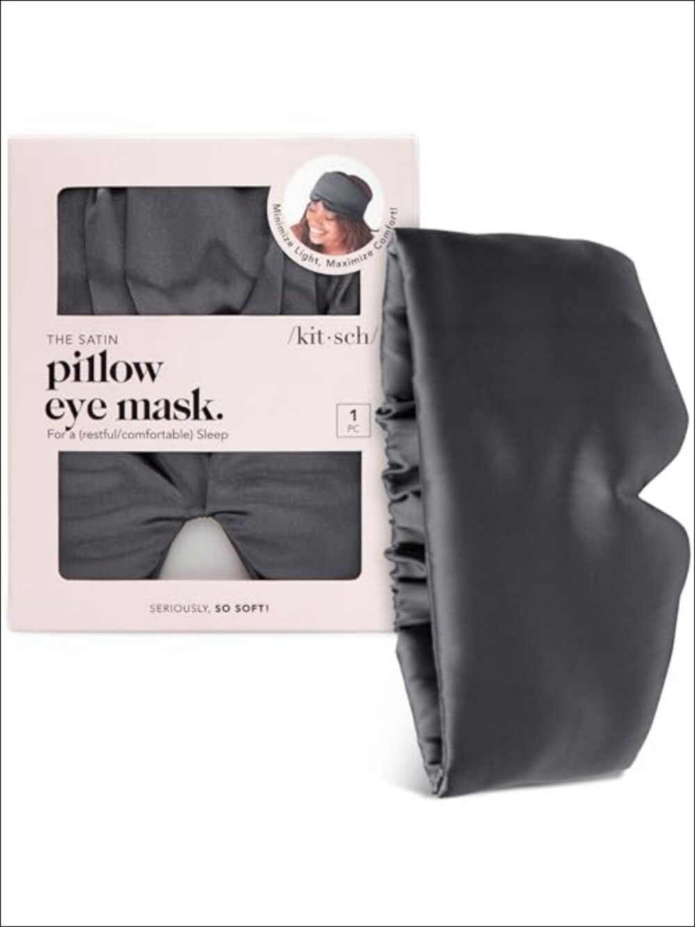 Satin Sleep Mask Eye Masks for Sleep Complete Blackout Pull On